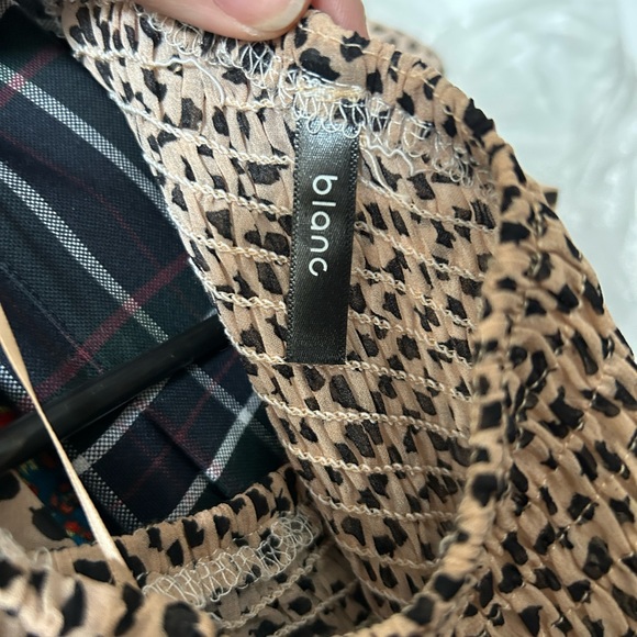 Blanc clothing Leopard Print off the shoulder Mini Dress size Small - Picture 7 of 7